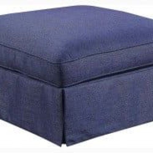Dark Blue And Navy Cotton Pouf Ottomans (Photo 15 of 20)
