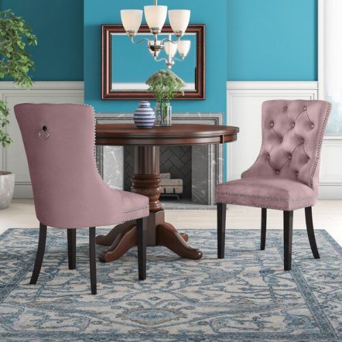 Bob Stripe Upholstered Dining Chairs (Set Of 2) (Photo 10 of 20)
