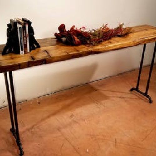 Smoked Barnwood Console Tables (Photo 19 of 20)