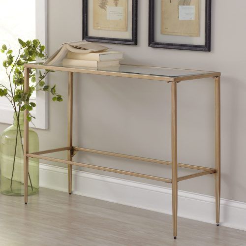 Natural Wood Mirrored Media Console Tables (Photo 18 of 20)
