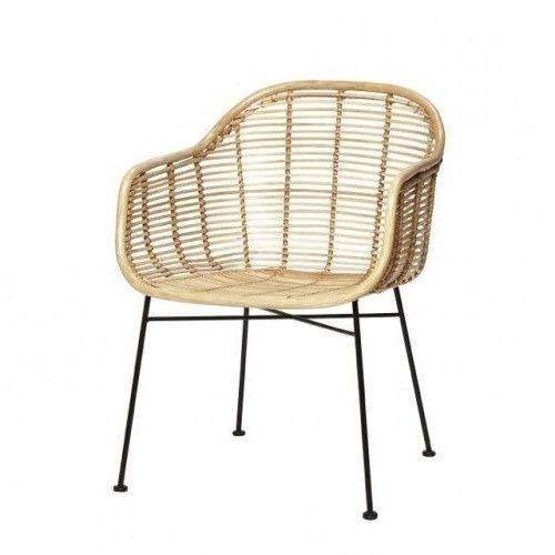 Natural Rattan Metal Chairs (Photo 3 of 20)