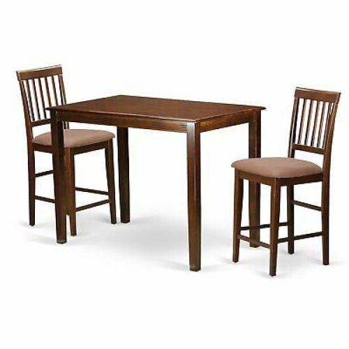Bettencourt 3 Piece Counter Height Solid Wood Dining Sets (Photo 4 of 20)