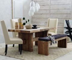 The Best Natural Wood & Recycled Elm 87 Inch Dining Tables