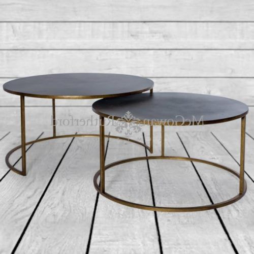 Antique Gold Nesting Coffee Tables (Photo 5 of 20)