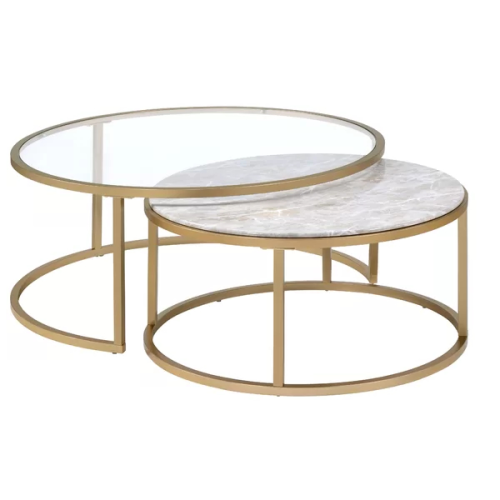 2-Piece Modern Nesting Coffee Tables (Photo 2 of 20)