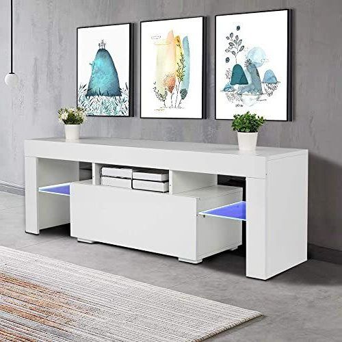 Milano White Tv Stands With Led Lights (Photo 10 of 20)