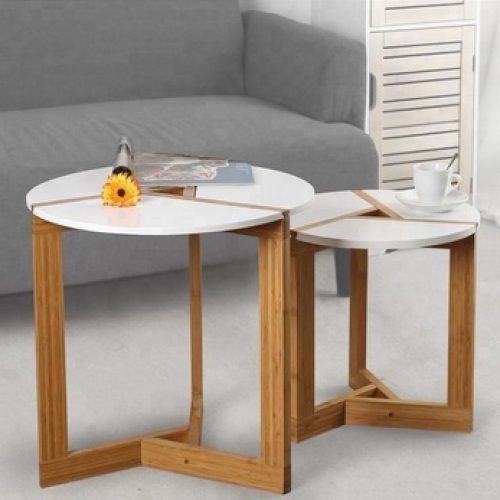 2-Piece Round Console Tables Set (Photo 5 of 20)