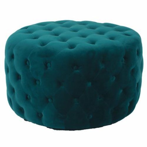 Tufted Fabric Ottomans (Photo 6 of 20)
