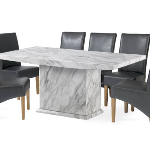 Marble Effect Dining Tables And Chairs (Photo 19 of 20)