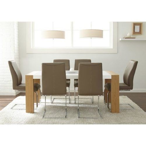 Chandler 7 Piece Extension Dining Sets With Wood Side Chairs (Photo 9 of 20)