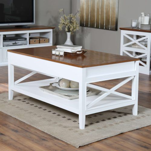 Cream Coffee Tables With Drawers (Photo 8 of 20)