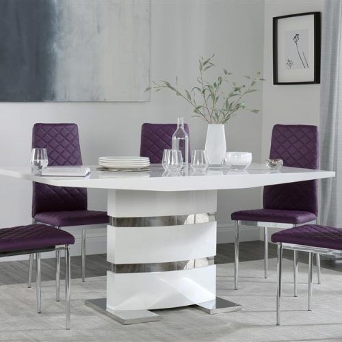 Dining Tables And Purple Chairs (Photo 15 of 20)