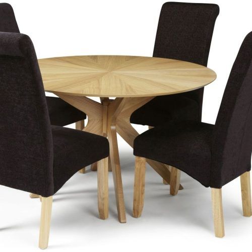 Oak Fabric Dining Chairs (Photo 16 of 20)