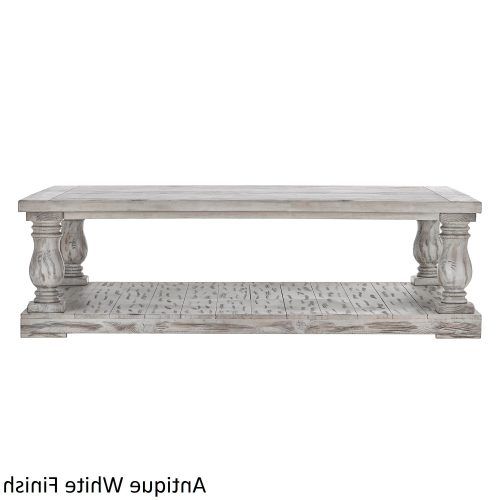 Edmaire Rustic Pine Baluster Coffee Tables (Photo 12 of 20)