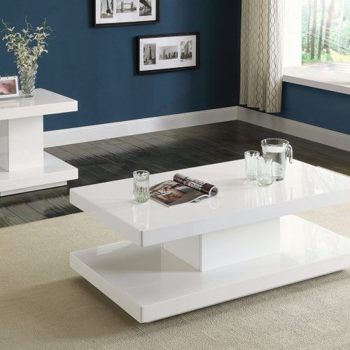 Gloss White Steel Coffee Tables (Photo 1 of 20)