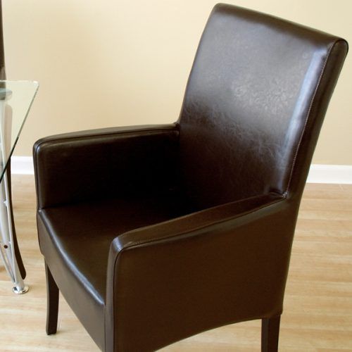 Dark Brown Leather Dining Chairs (Photo 18 of 20)