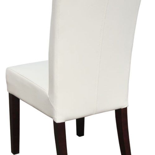 White Leather Dining Chairs (Photo 6 of 20)