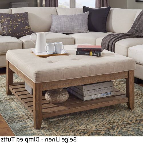Lennon Pine Planked Storage Ottoman Coffee Tables (Photo 2 of 20)