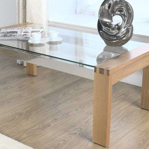 Oak Coffee Table With Glass Top (Photo 4 of 20)