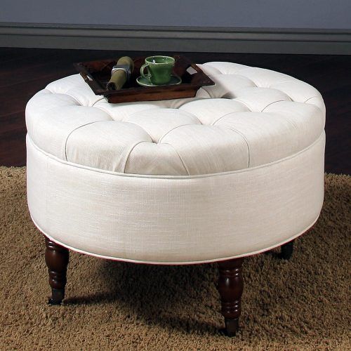Round Button Tufted Coffee Tables (Photo 5 of 20)