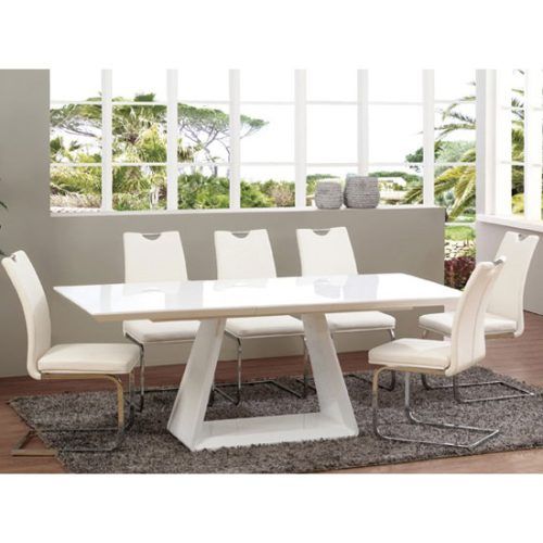 White Extendable Dining Tables And Chairs (Photo 14 of 20)