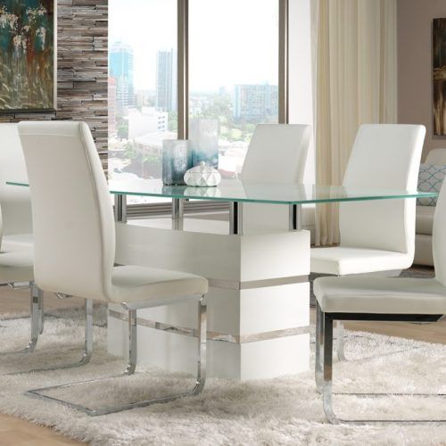 White Leather Dining Room Chairs (Photo 5 of 20)