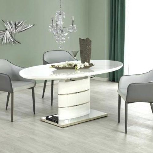 White High Gloss Oval Dining Tables (Photo 20 of 20)