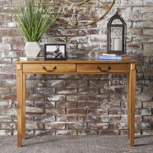 Natural Wood Console Tables (Photo 3 of 20)