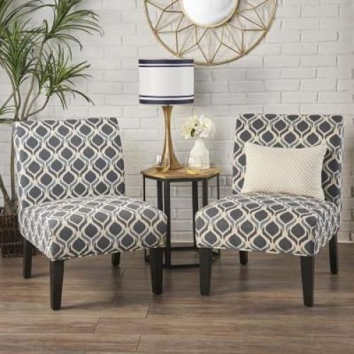 Blue Fabric Lounge Chair And Ottomans Set (Photo 18 of 20)