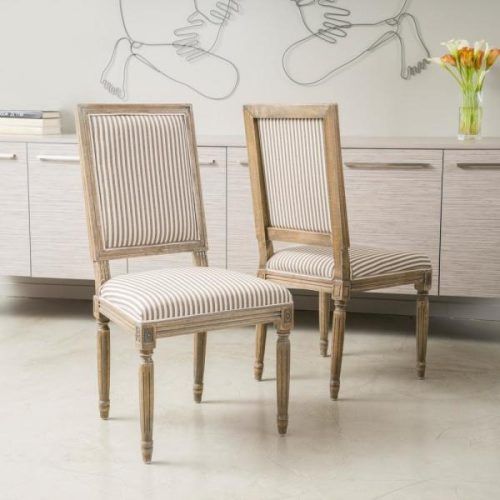 Madison Avenue Tufted Cotton Upholstered Dining Chairs (Set Of 2) (Photo 14 of 20)