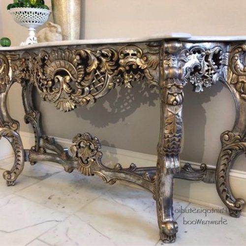 Antique Gold Nesting Console Tables (Photo 20 of 20)