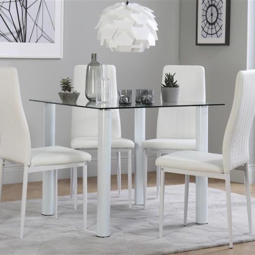 Glass Dining Tables White Chairs (Photo 11 of 20)