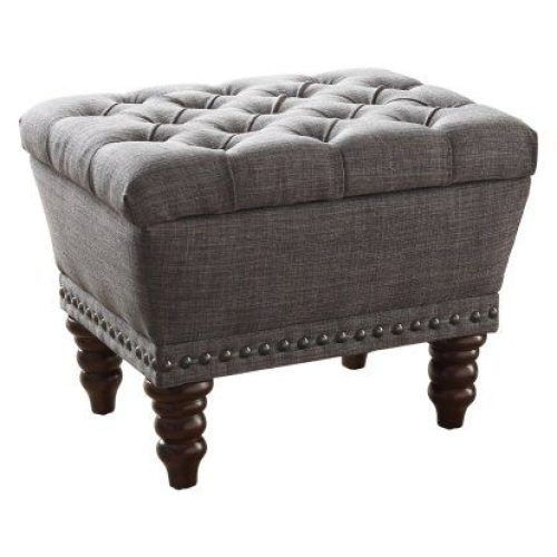 Tufted Fabric Ottomans (Photo 14 of 20)