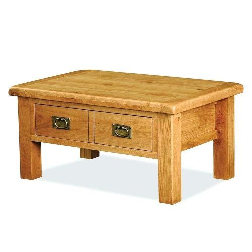 Solid Oak Coffee Table With Storage (Photo 11 of 20)