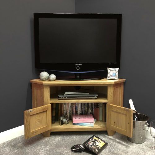Sidmouth Oak Corner Tv Stands (Photo 13 of 20)
