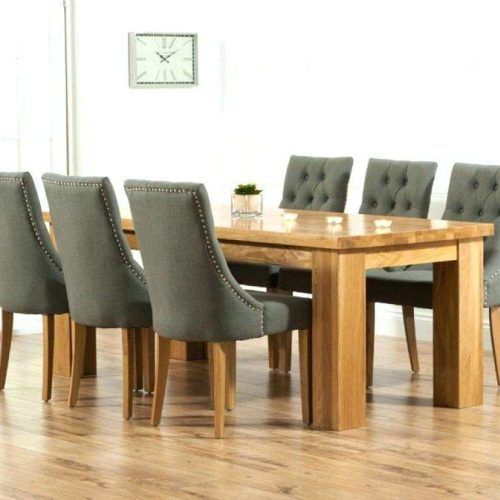 Oak Dining Tables And Fabric Chairs (Photo 7 of 20)