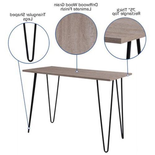 Metal Legs And Oak Top Round Console Tables (Photo 7 of 20)