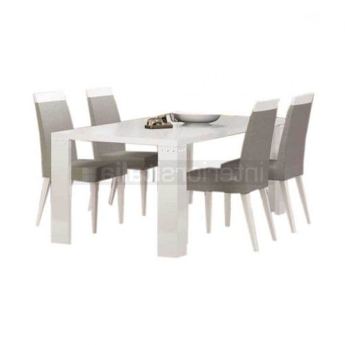 White Gloss Dining Chairs (Photo 7 of 20)