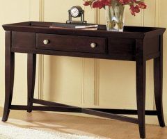 20 Collection of Espresso Wood Storage Console Tables