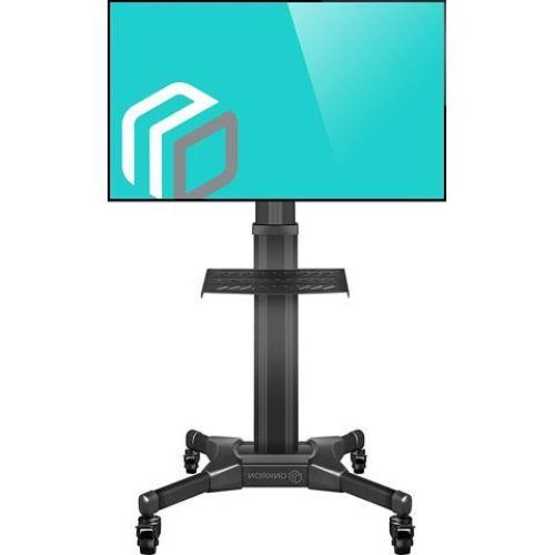 Easyfashion Adjustable Rolling Tv Stands For Flat Panel Tvs (Photo 11 of 20)