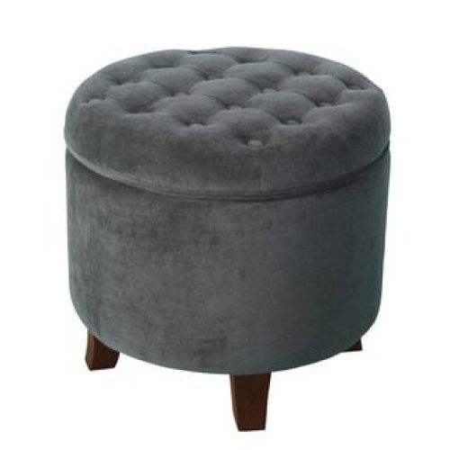 Gray And Beige Solid Cube Pouf Ottomans (Photo 7 of 12)
