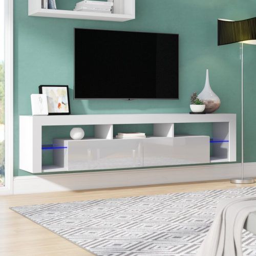 Milano White Tv Stands With Led Lights (Photo 7 of 20)