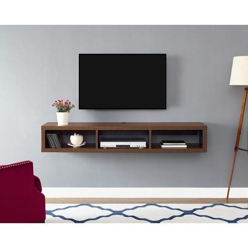 Floating Tv Shelf Wall Mounted Storage Shelf Modern Tv Stands (Photo 9 of 20)