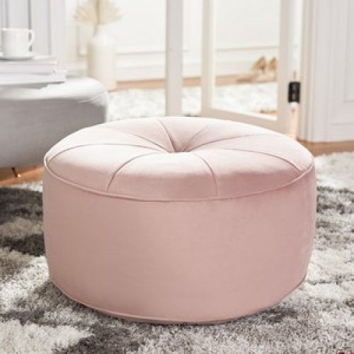Beige And Light Pink Ombre Cylinder Pouf Ottomans (Photo 1 of 20)