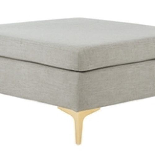 Gold Faux Leather Ottomans With Pull Tab (Photo 7 of 20)
