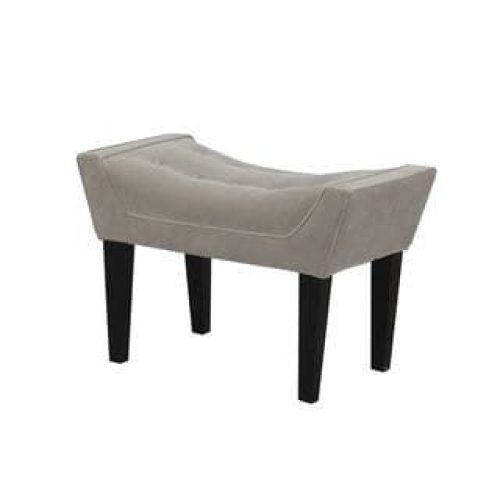 Ivory Button-Tufted Vanity Stools (Photo 6 of 20)