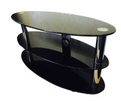 15 Ideas of Oval Glass Tv Stands