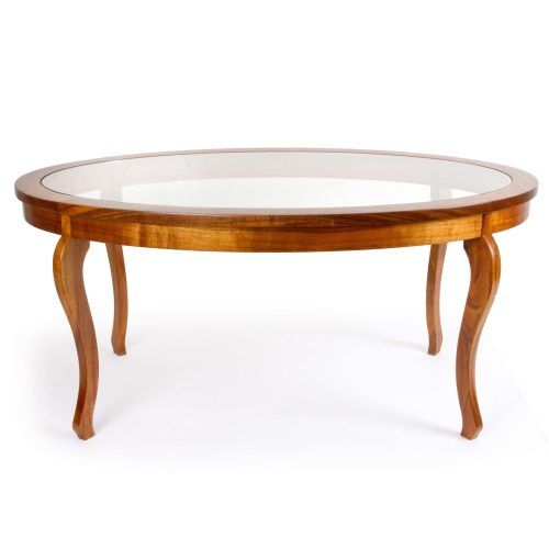 Oval Glass And Wood Coffee Tables (Photo 8 of 20)