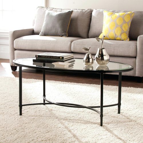 Handy Living Miami White Oval Coffee Tables With Brown Metal Legs (Photo 19 of 20)