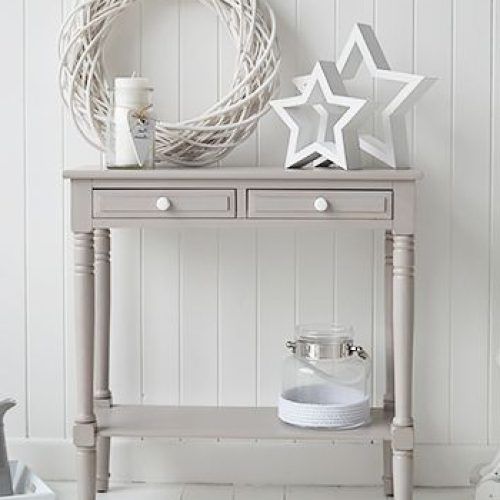 Gray Driftwood Storage Console Tables (Photo 11 of 20)